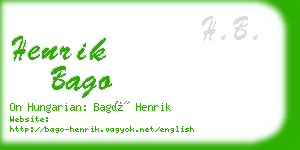 henrik bago business card